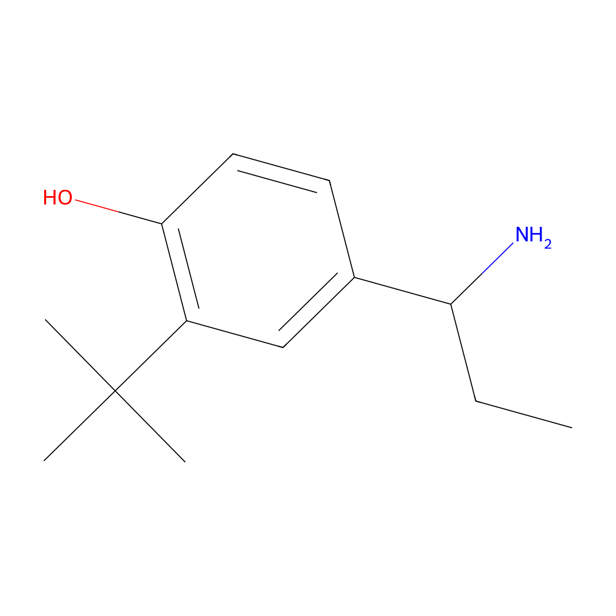 4-(1-Aminopropyl)-2-tert-butylphenol molecular structure, CAS 1465421-94-6