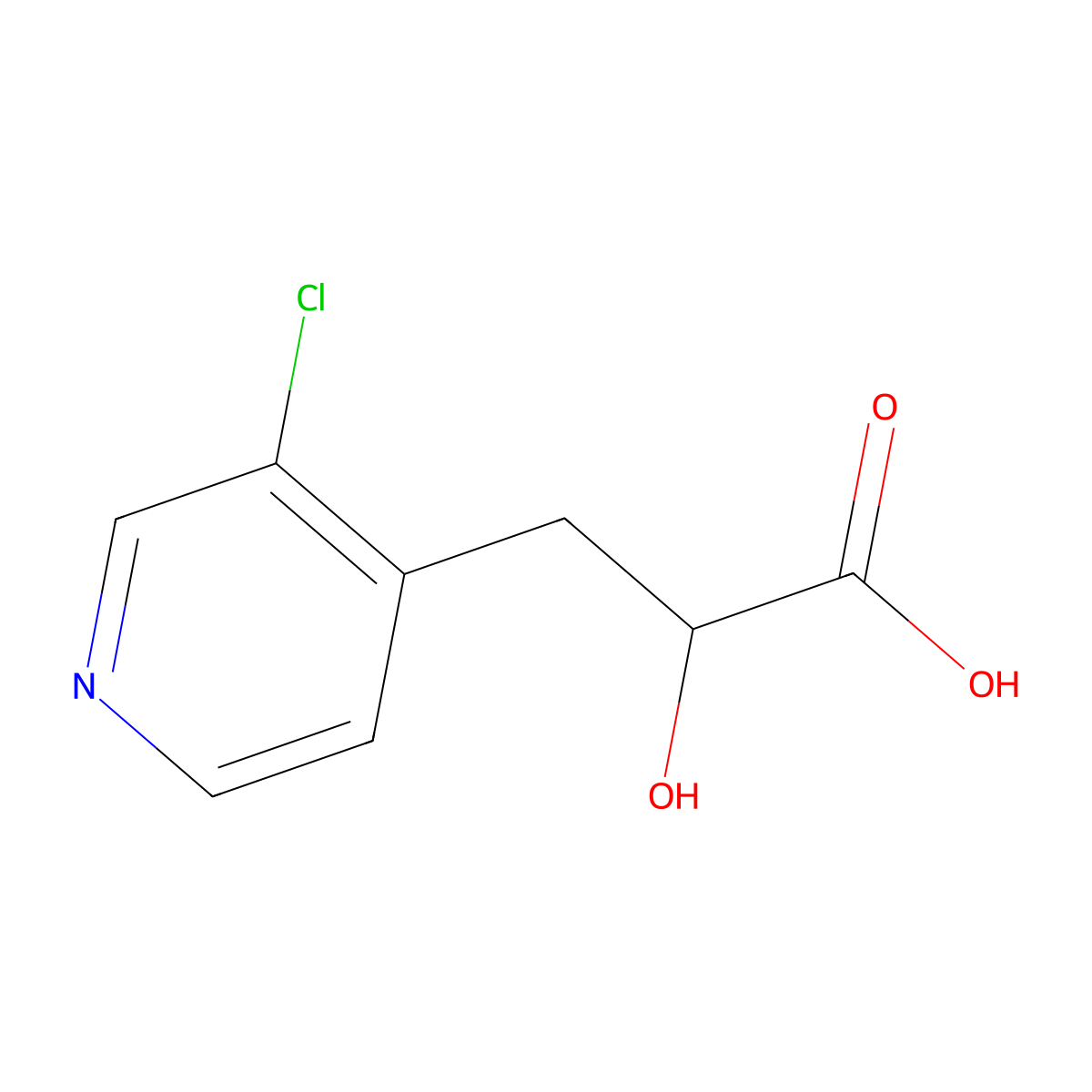 3-(3-Chloropyridin-4-yl)-2-hydroxypropanoic acid molecular structure, CAS 1465434-18-7