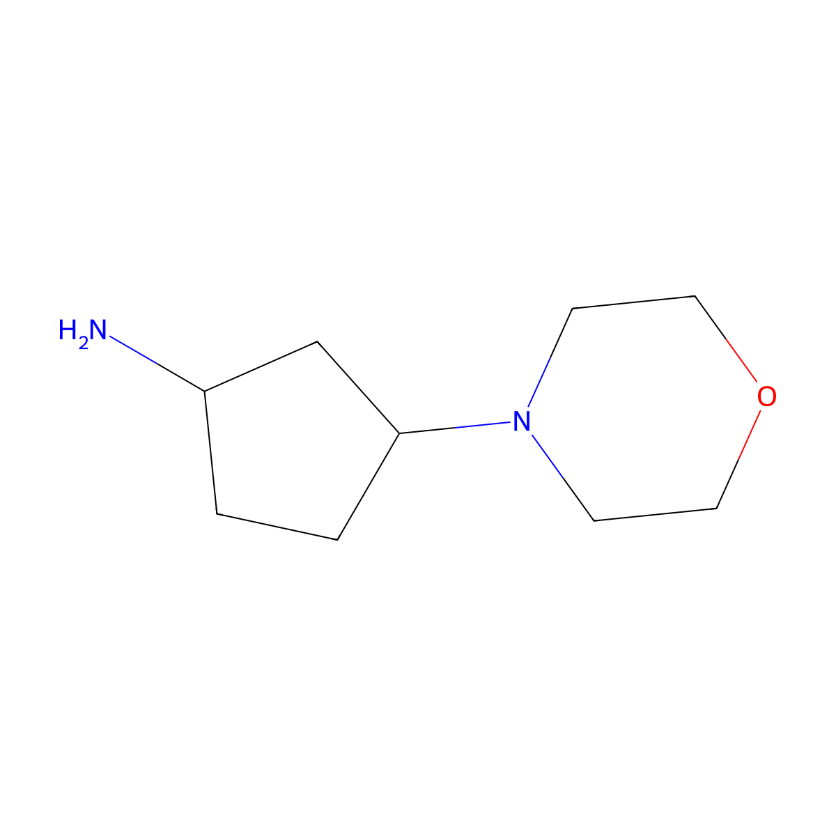 3-Morpholinocyclopentan-1-amine molecular structure, CAS 1465434-59-6