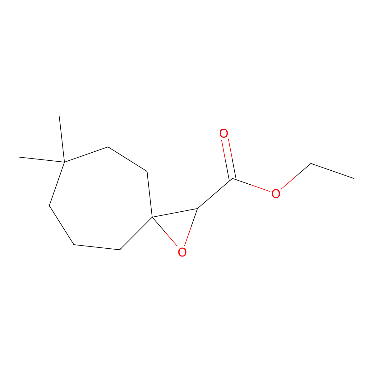Ethyl 6,6-dimethyl-1-oxaspiro[2.6]nonane-2-carboxylate molecular structure, CAS 1465438-38-3