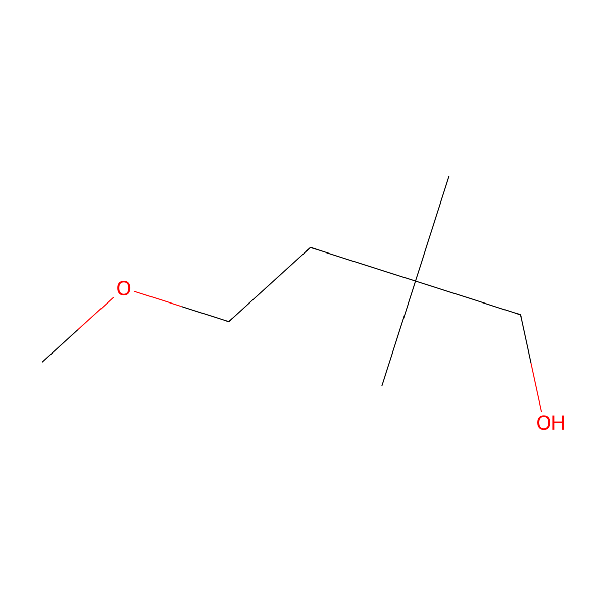 4-Methoxy-2,2-dimethylbutan-1-ol molecular structure, CAS 1465444-68-1