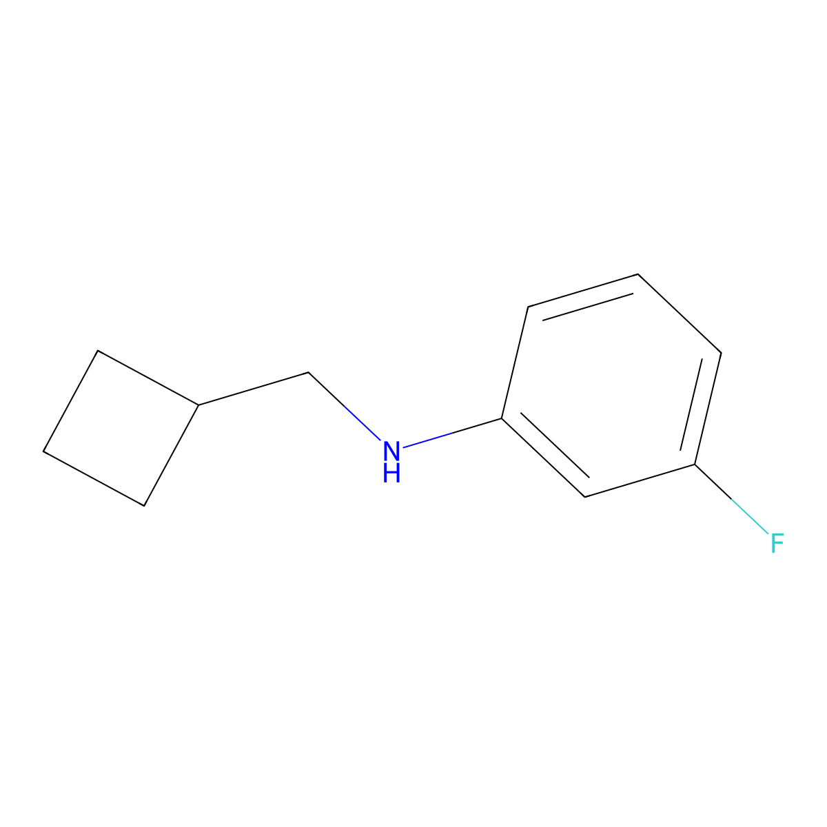 N-(cyclobutylmethyl)-3-fluoroaniline molecular structure, CAS 1465450-27-4