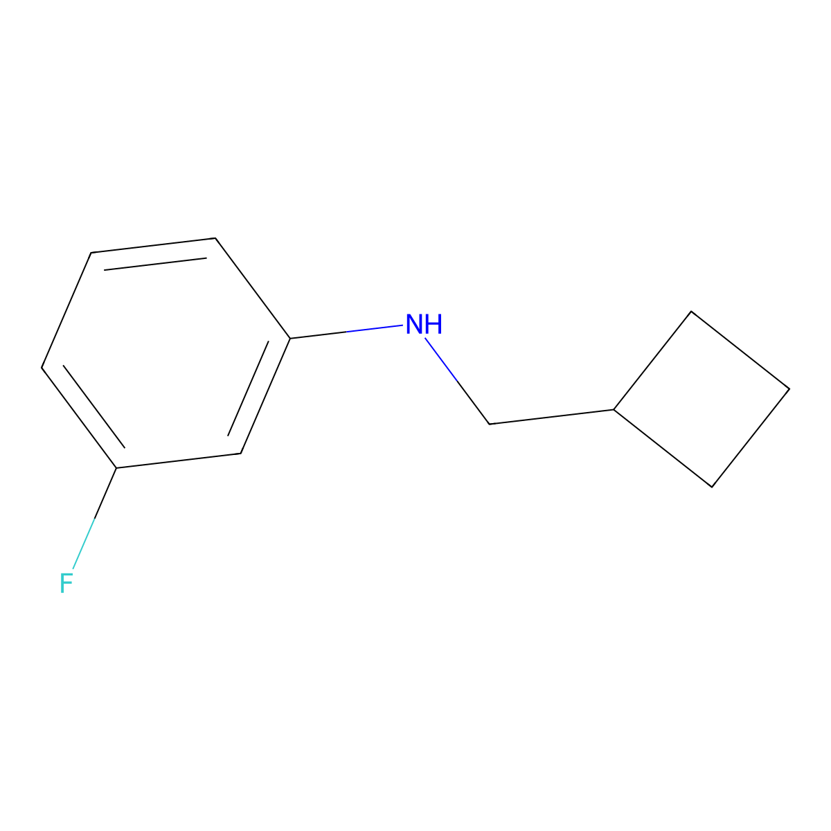 N-(cyclobutylmethyl)-3-fluoroaniline molecular structure, CAS 1465450-27-4