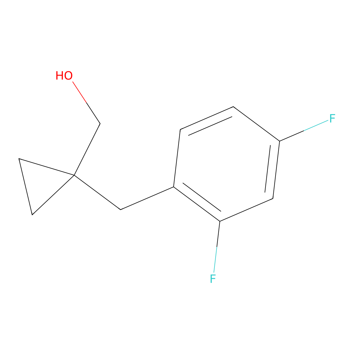 (1-(2,4-Difluorobenzyl)cyclopropyl)methanol molecular structure, CAS 1465451-03-9