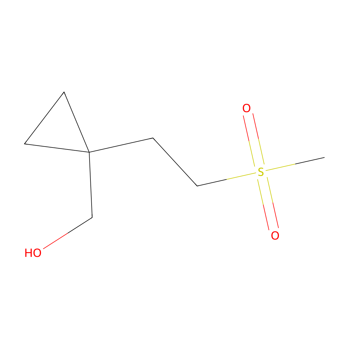 [1-(2-Methanesulfonylethyl)cyclopropyl]methanol molecular structure, CAS 1465463-59-5