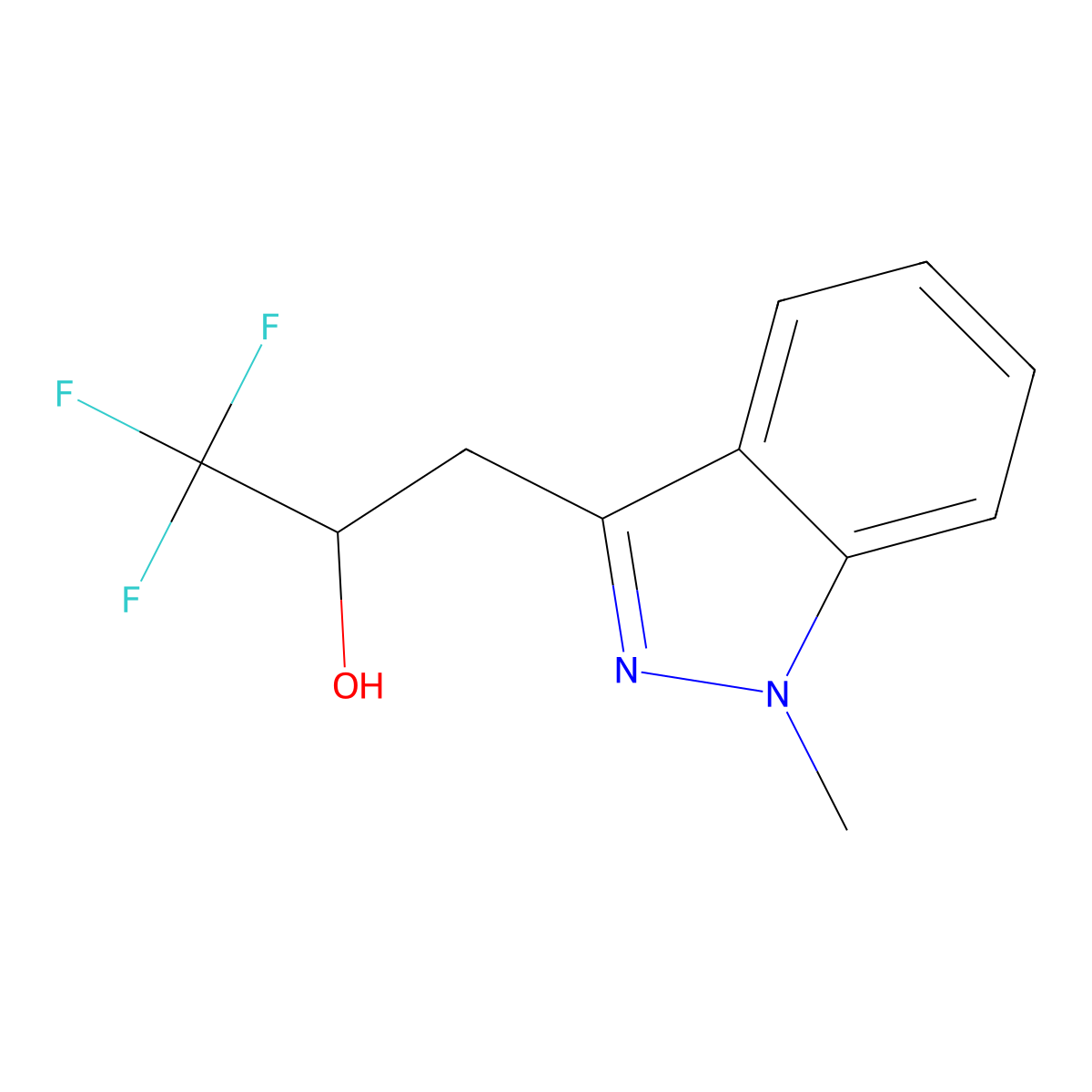 1,1,1-Trifluoro-3-(1-methyl-1h-indazol-3-yl)propan-2-ol molecular structure, CAS 1465472-77-8