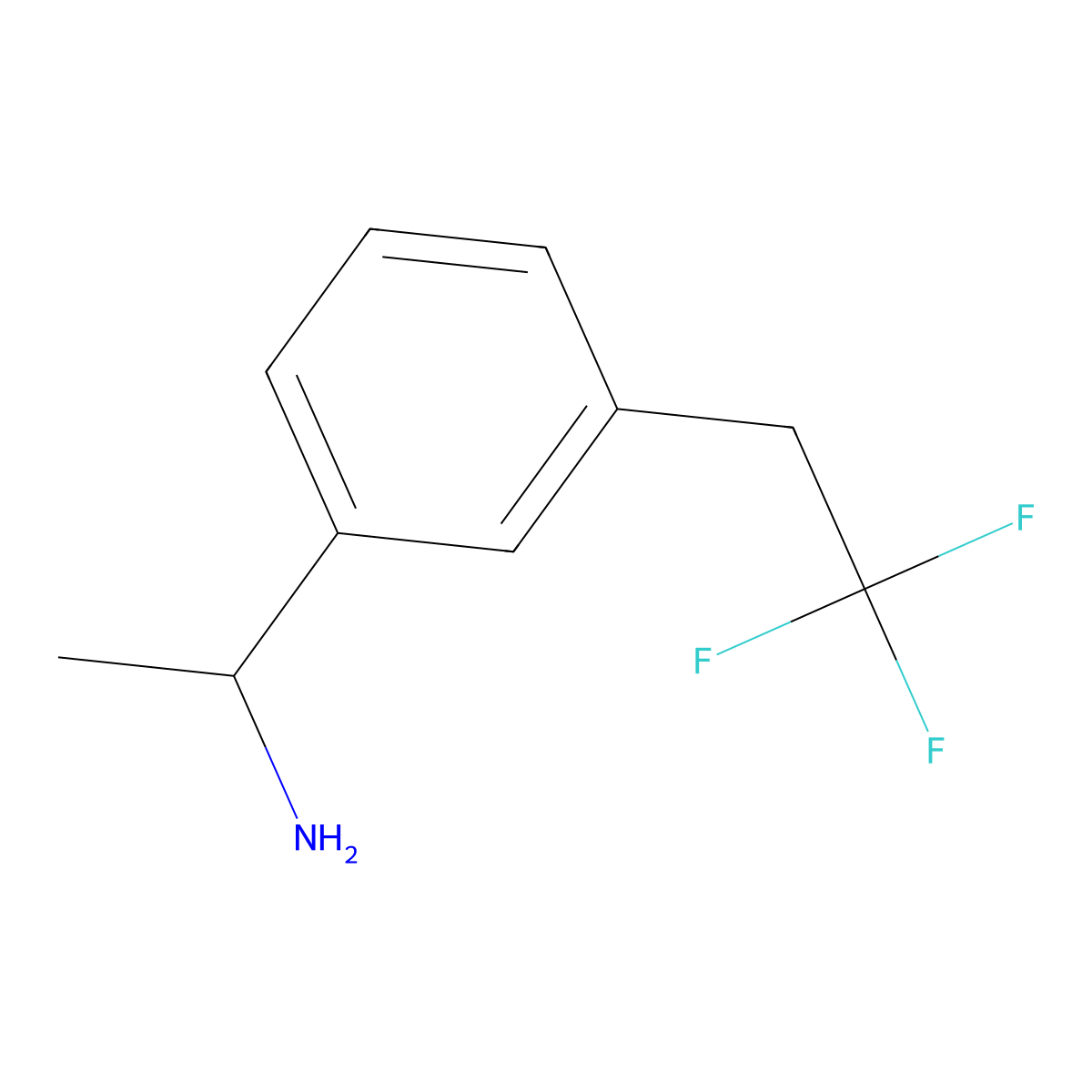 1-(3-(2,2,2-Trifluoroethyl)phenyl)ethan-1-amine molecular structure, CAS 1465485-52-2