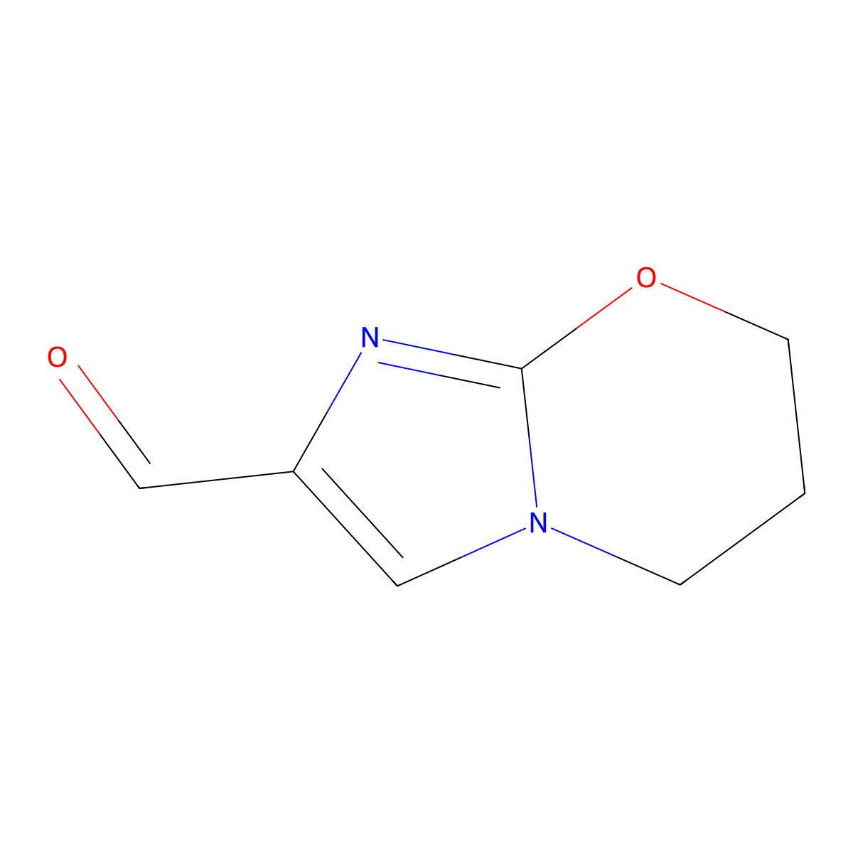 5H,6H,7H-imidazo[2,1-b][1,3]oxazine-2-carbaldehyde molecular structure, CAS 1465494-69-2