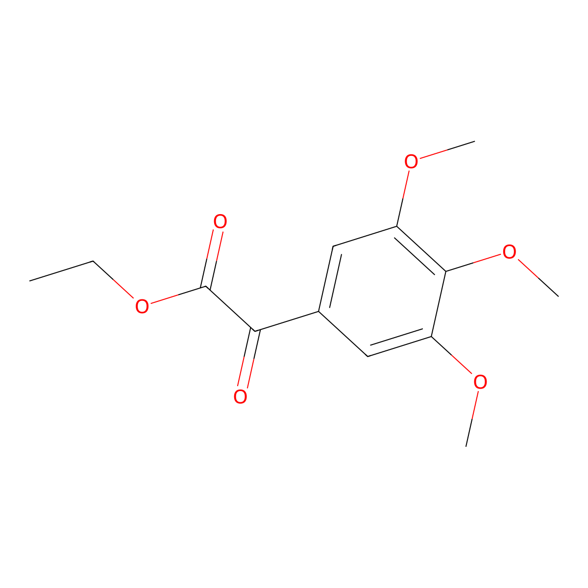 Ethyl oxo(3,4,5-trimethoxyphenyl)acetate molecular structure, CAS 14655-36-8