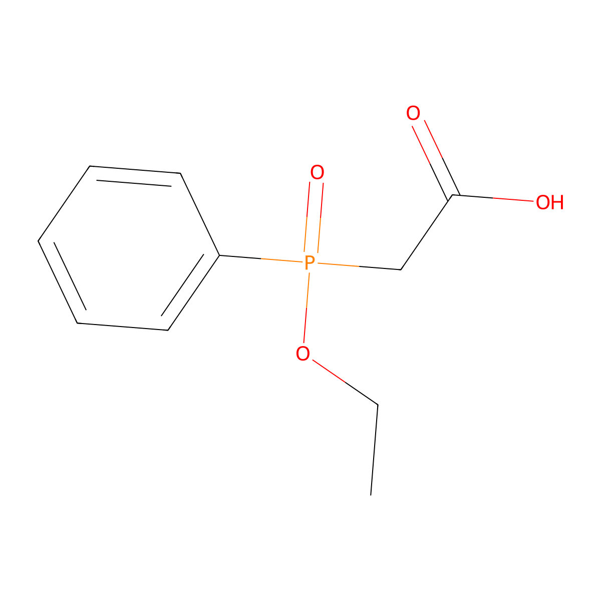 [Ethoxy(phenyl)phosphoryl]acetic acid molecular structure, CAS 14655-58-4