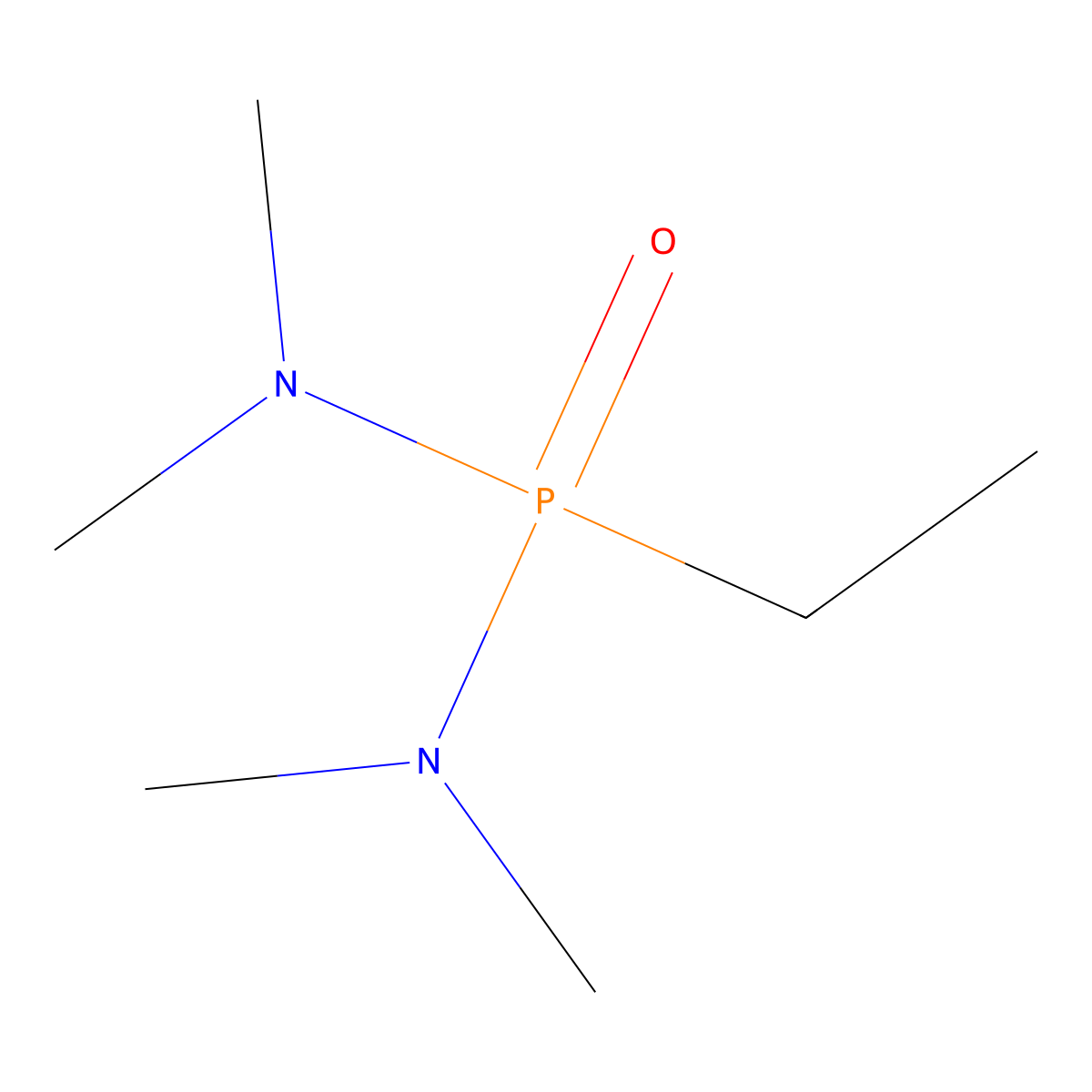 P-ethyl-N,N,N',N'-tetramethylphosphonic diamide molecular structure, CAS 14655-69-7