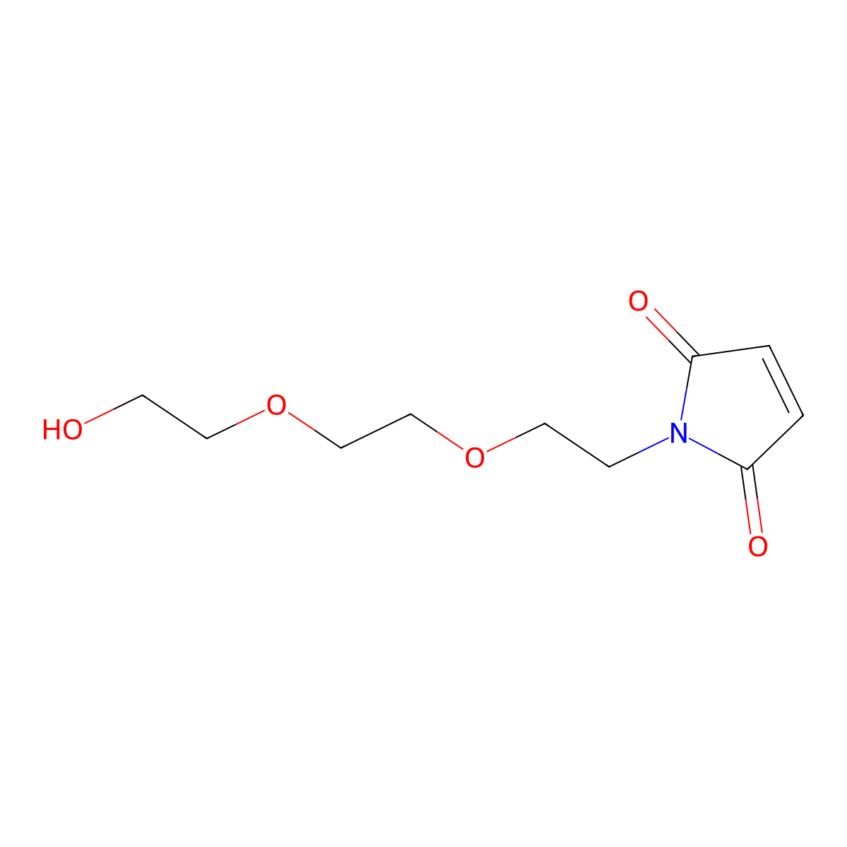 Mal-PEG3-alcohol molecular structure, CAS 146551-23-7