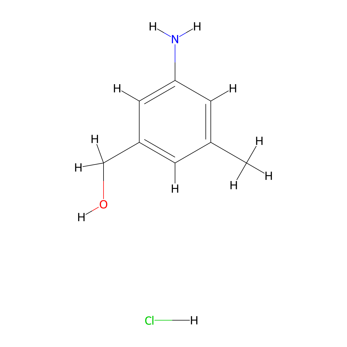 (3-Amino-5-methylphenyl)methanol hydrochloride molecular structure, CAS 146552-39-8