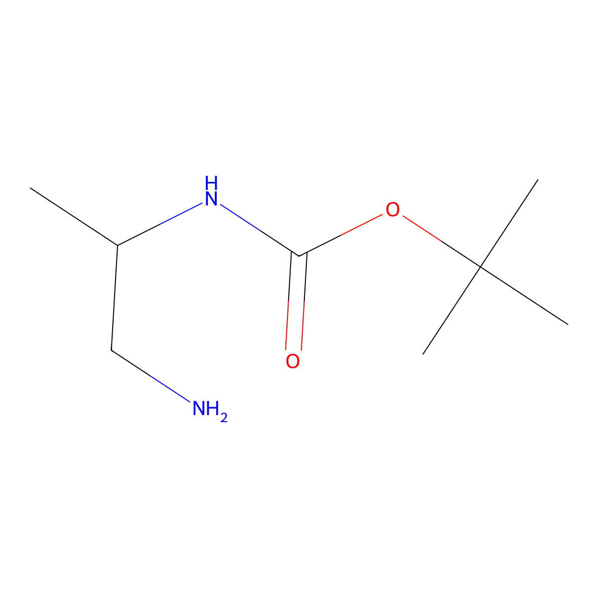 tert-butyl N-[(2S)-1-aminopropan-2-yl]carbamate molecular structure, CAS 146552-71-8