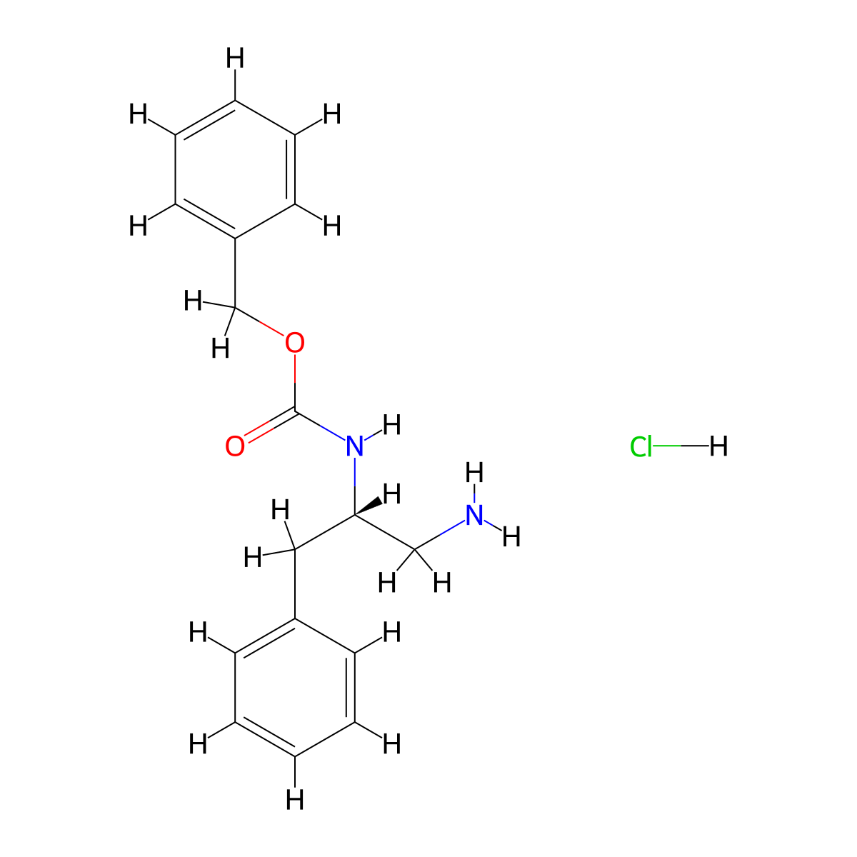 (S)-Benzyl (1-amino-3-phenylpropan-2-yl)carbamate hydrochloride molecular structure, CAS 146552-73-0