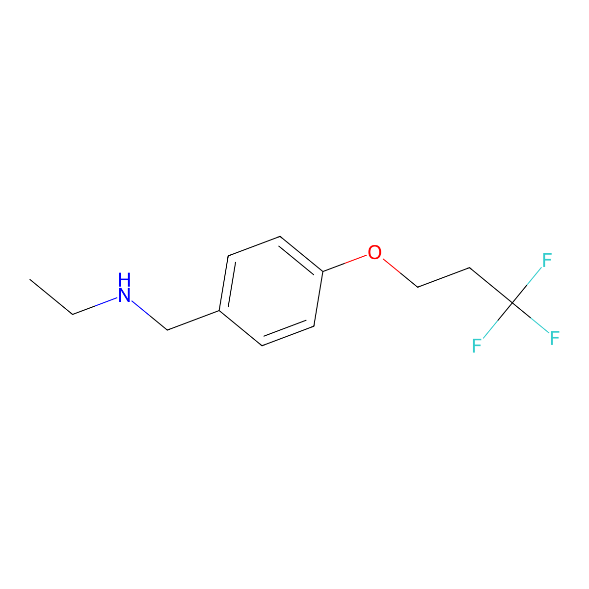 N-(4-(3,3,3-Trifluoropropoxy)benzyl)ethanamine molecular structure, CAS 1465524-59-7