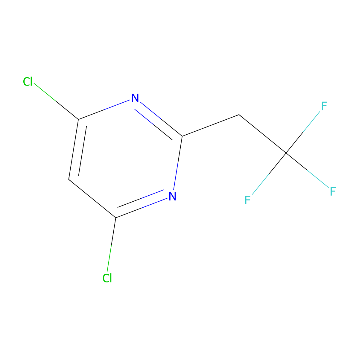 4,6-Dichloro-2-(2,2,2-trifluoroethyl)pyrimidine molecular structure, CAS 1465571-87-2