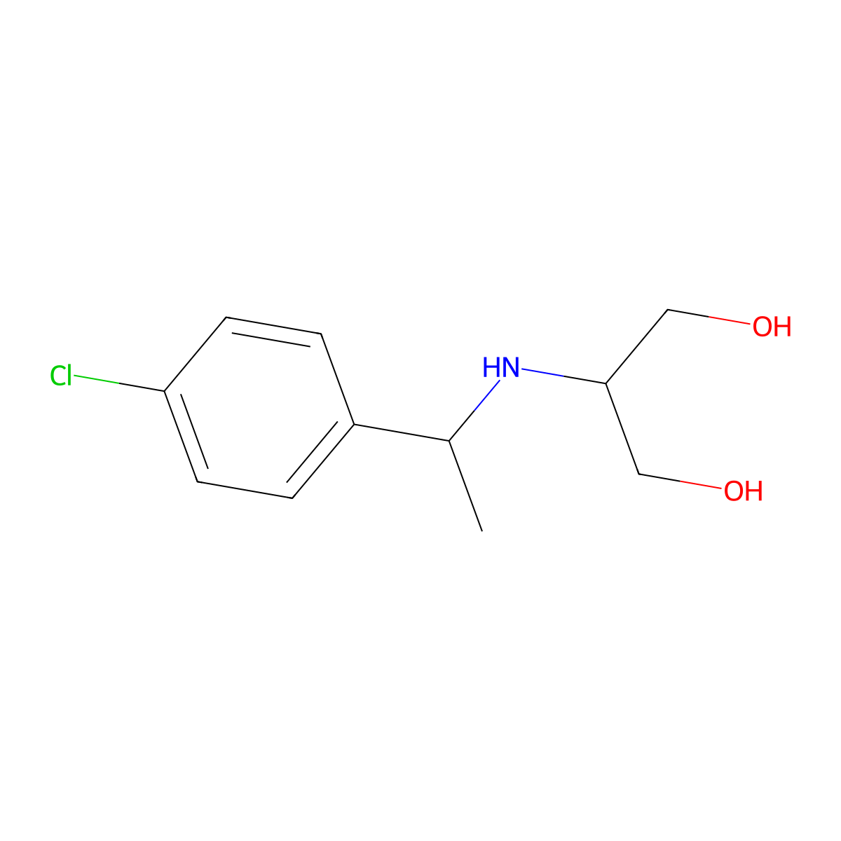 2-{[1-(4-Chlorophenyl)ethyl]amino}propane-1,3-diol molecular structure, CAS 1465572-83-1