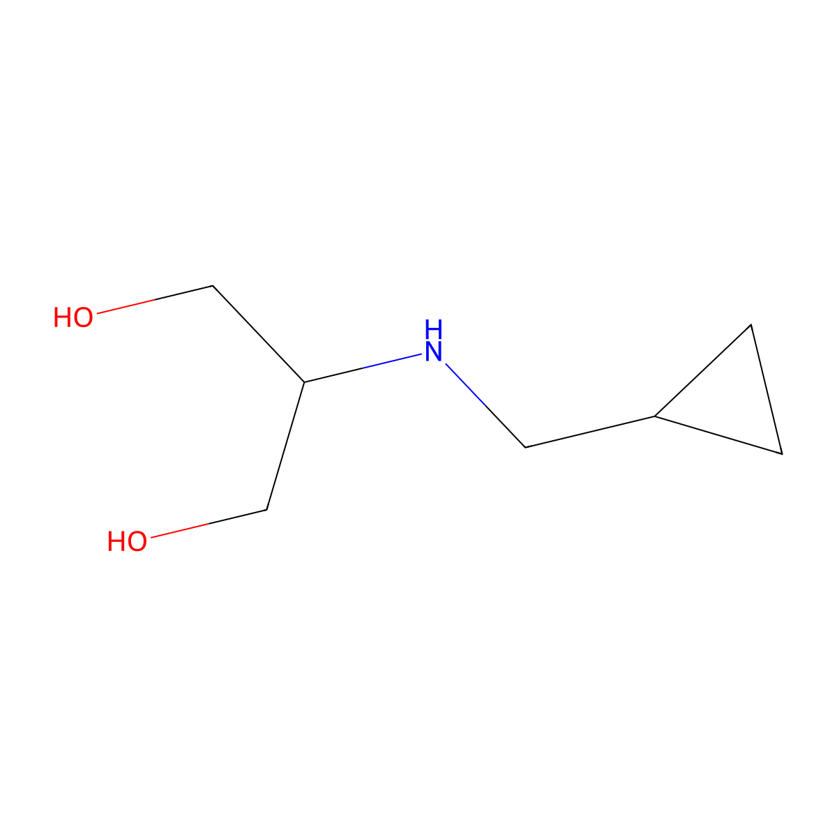 2-[(Cyclopropylmethyl)amino]propane-1,3-diol molecular structure, CAS 1465590-81-1