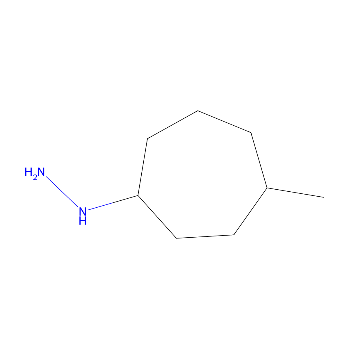 (4-Methylcycloheptyl)hydrazine molecular structure, CAS 1465599-87-4