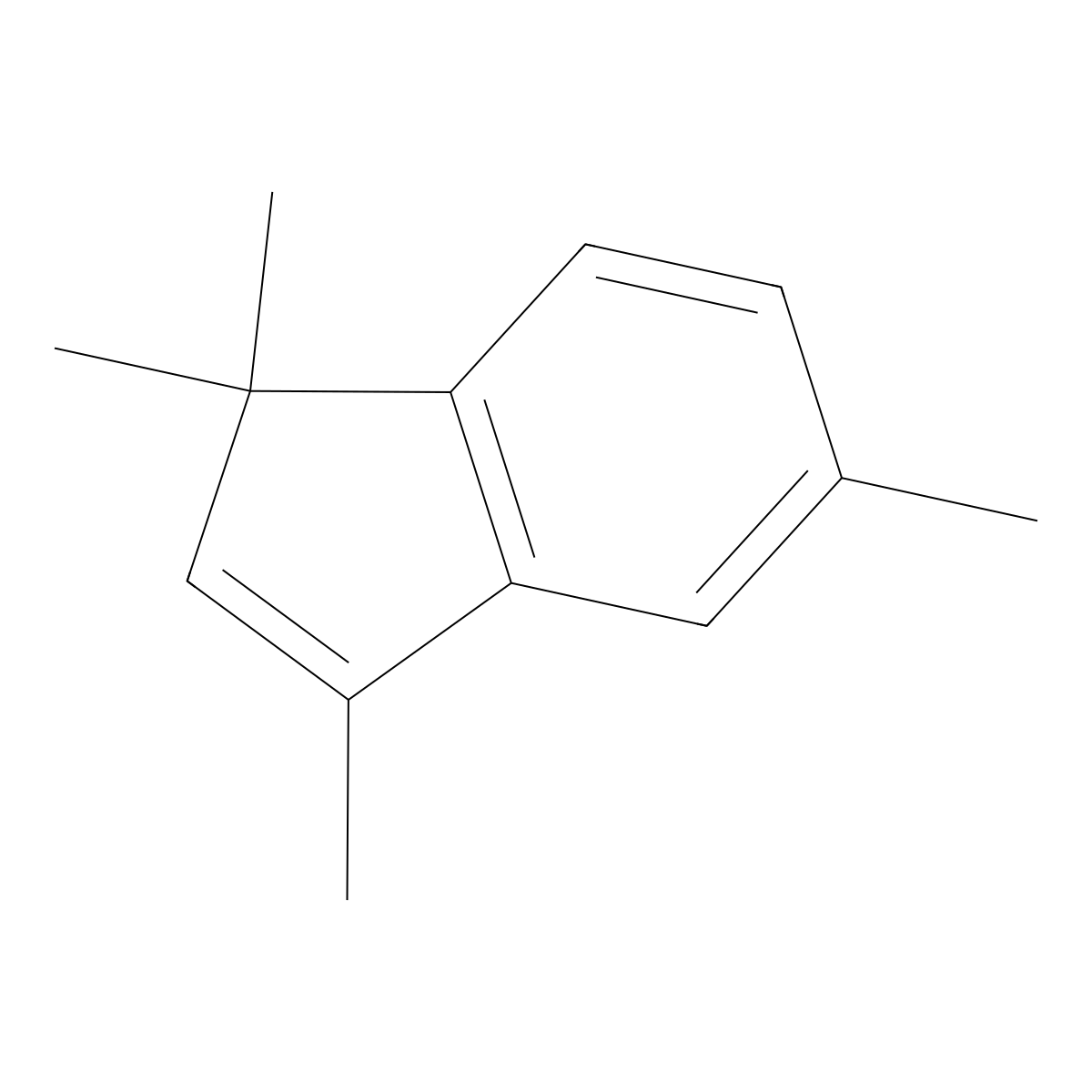 1,1,3,5-Tetramethyl-1H-indene molecular structure, CAS 14656-06-5