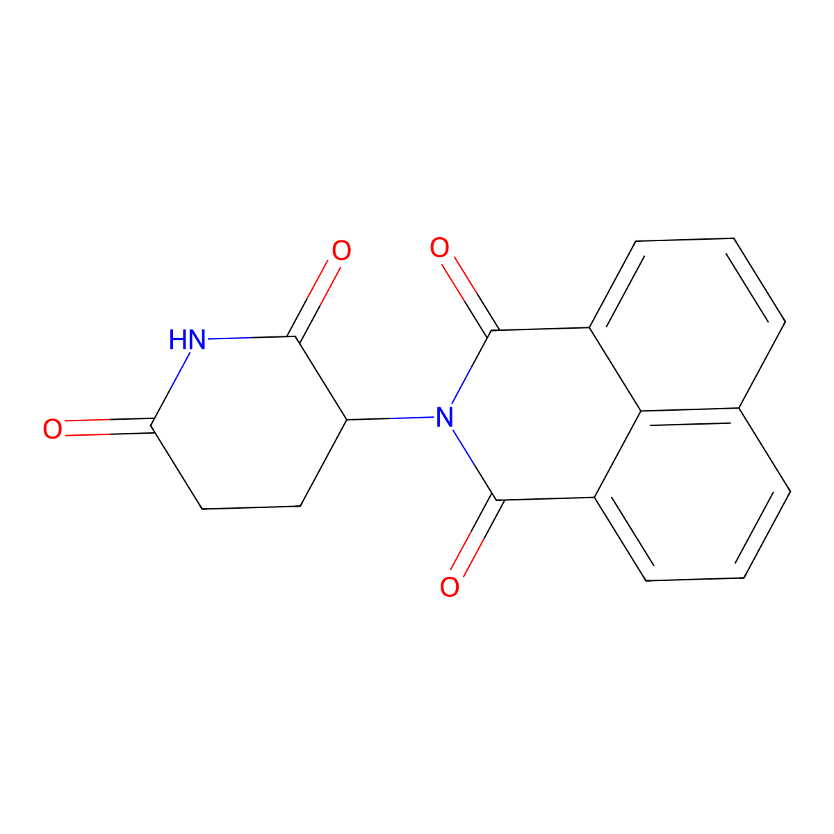 3-(2,6-Dioxopiperidin-3-yl)-3-azatricyclo[7.3.1.0,5,13]trideca-1(13),5,7,9,11-pentaene-2,4-dione molecular structure, CAS 14656-93-0