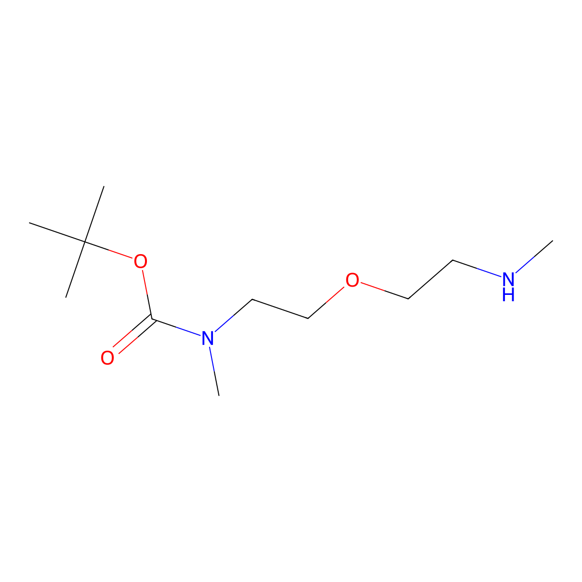 tert-butyl N-methyl-N-{2-[2-(methylamino)ethoxy]ethyl}carbamate molecular structure, CAS 1465601-43-7