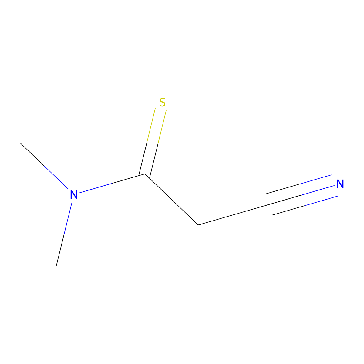 2-cyano-N,N-dimethylethanethioamide molecular structure, CAS 146561-43-5