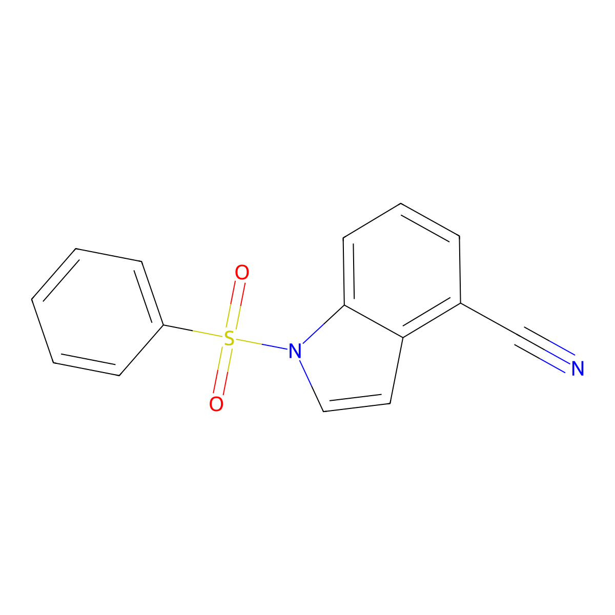 1-(Phenylsulfonyl)-1h-indole-4-carbonitrile molecular structure, CAS 146564-13-8