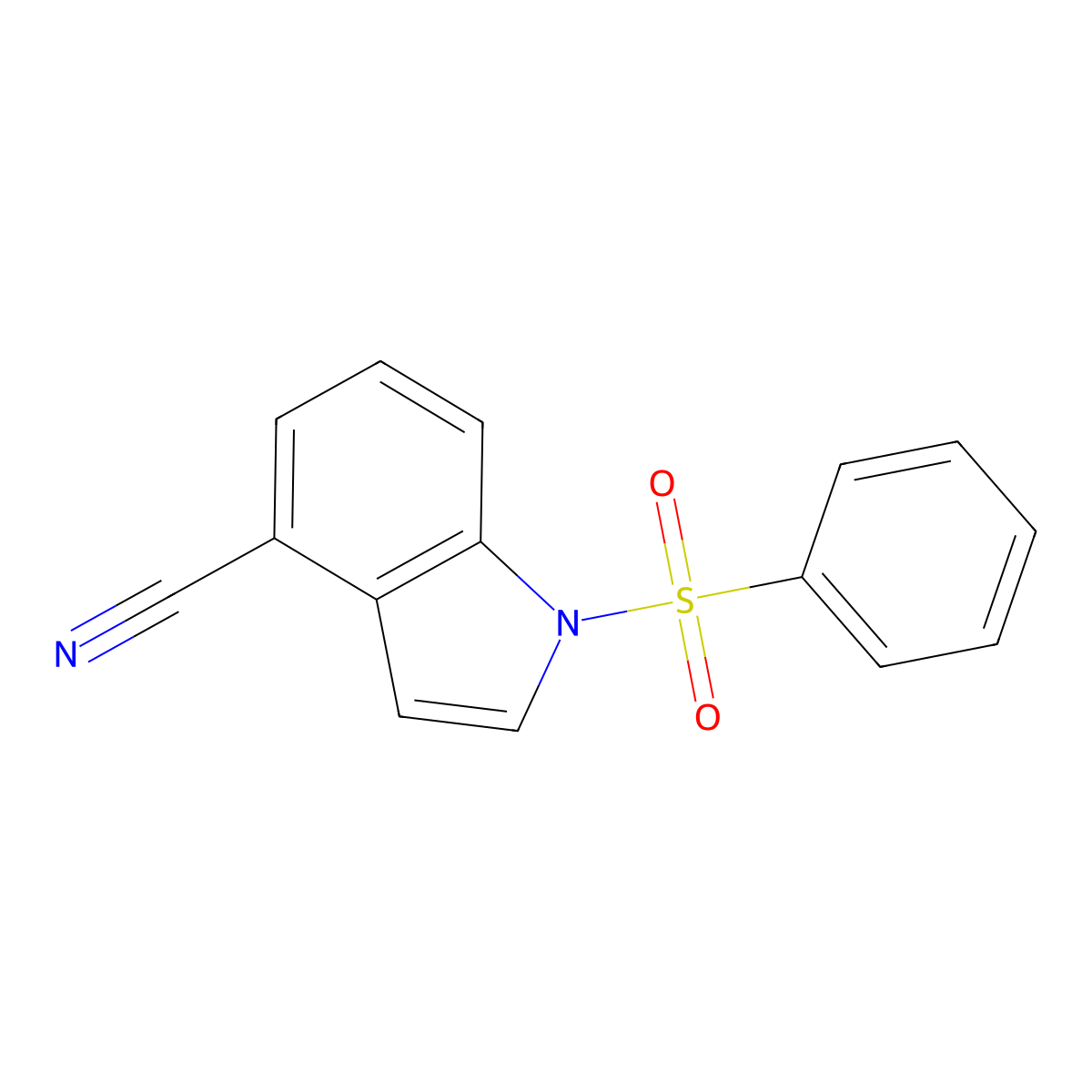1-(Phenylsulfonyl)-1h-indole-4-carbonitrile molecular structure, CAS 146564-13-8