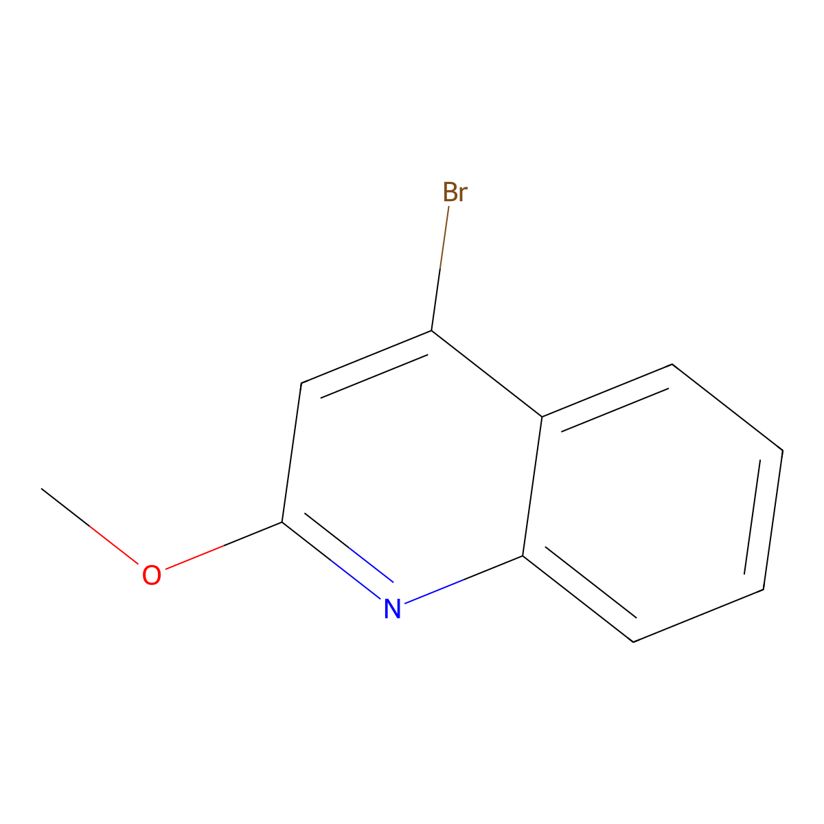 4-Bromo-2-methoxyquinoline molecular structure, CAS 146564-16-1