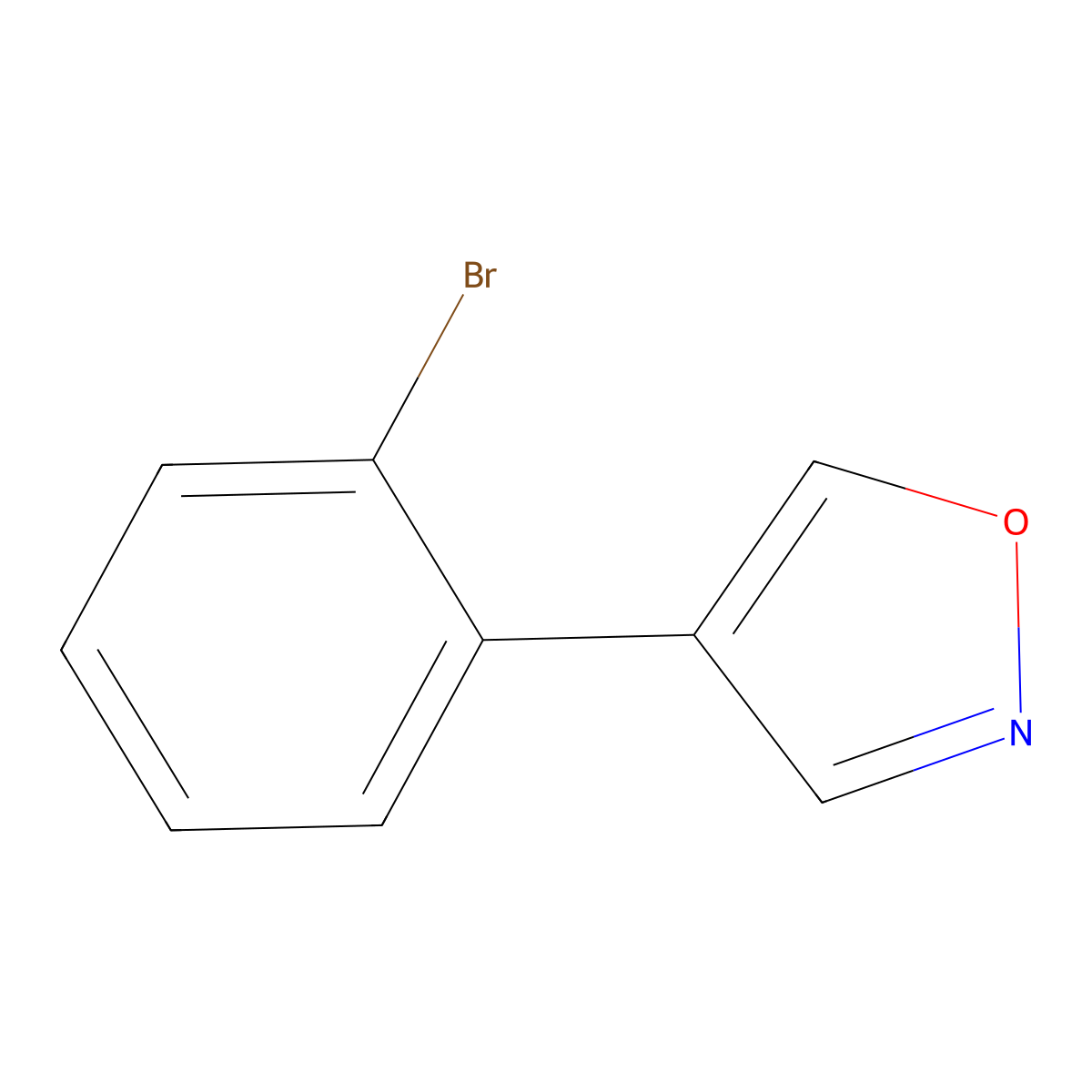 4-(2-Bromophenyl)isoxazole molecular structure, CAS 1465640-79-2