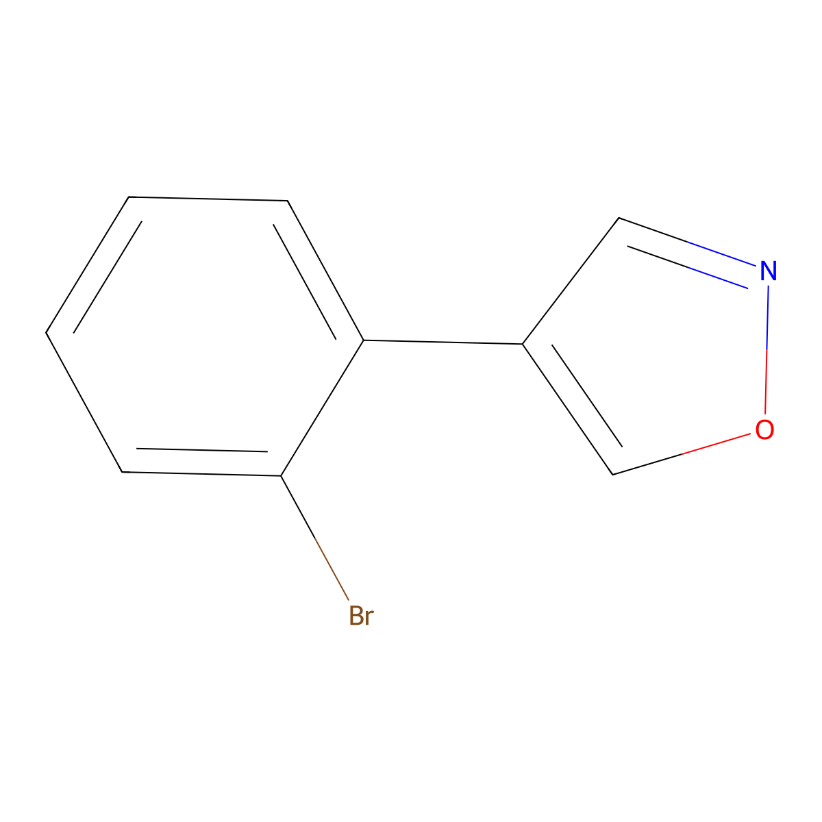 4-(2-Bromophenyl)isoxazole molecular structure, CAS 1465640-79-2