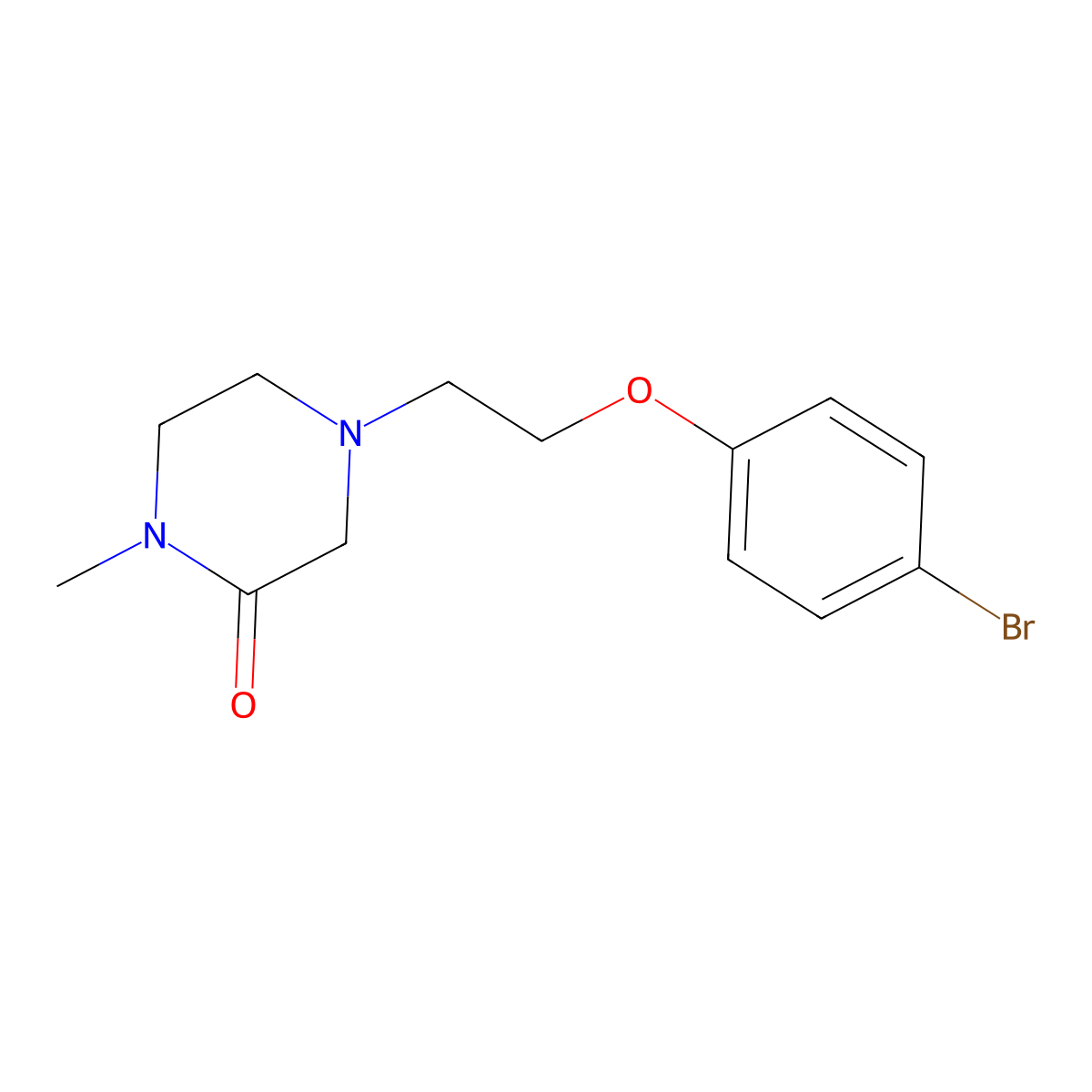 4-[2-(4-Bromophenoxy)ethyl]-1-methylpiperazin-2-one molecular structure, CAS 1465641-55-7