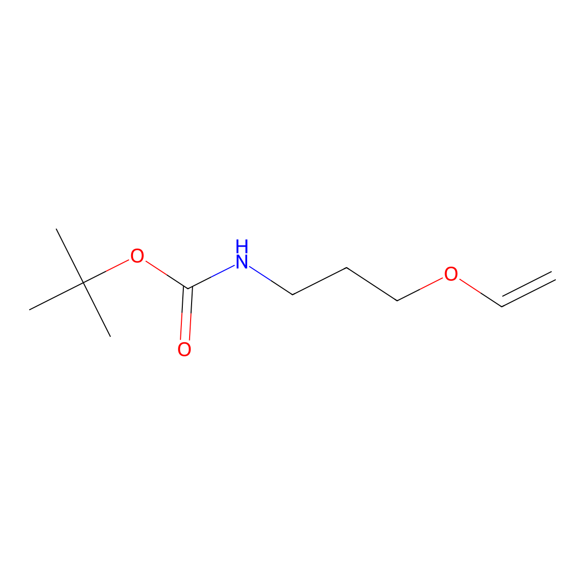 tert-butyl N-[3-(ethenyloxy)propyl]carbamate molecular structure, CAS 1465653-41-1