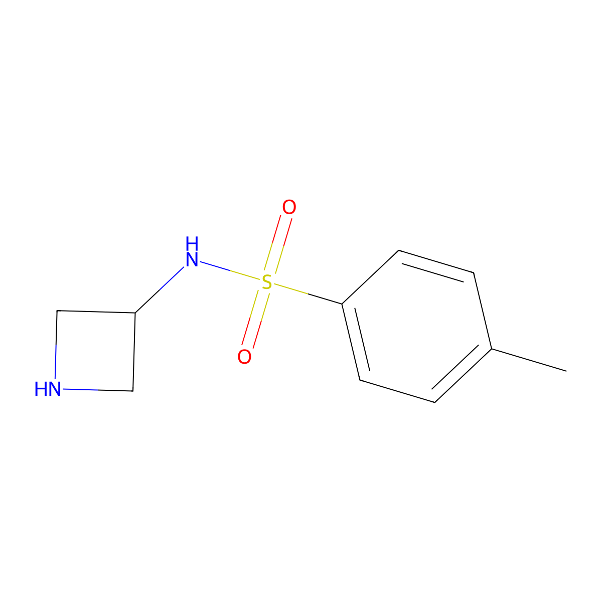 N-(azetidin-3-yl)-4-methylbenzene-1-sulfonamide molecular structure, CAS 1465672-41-6