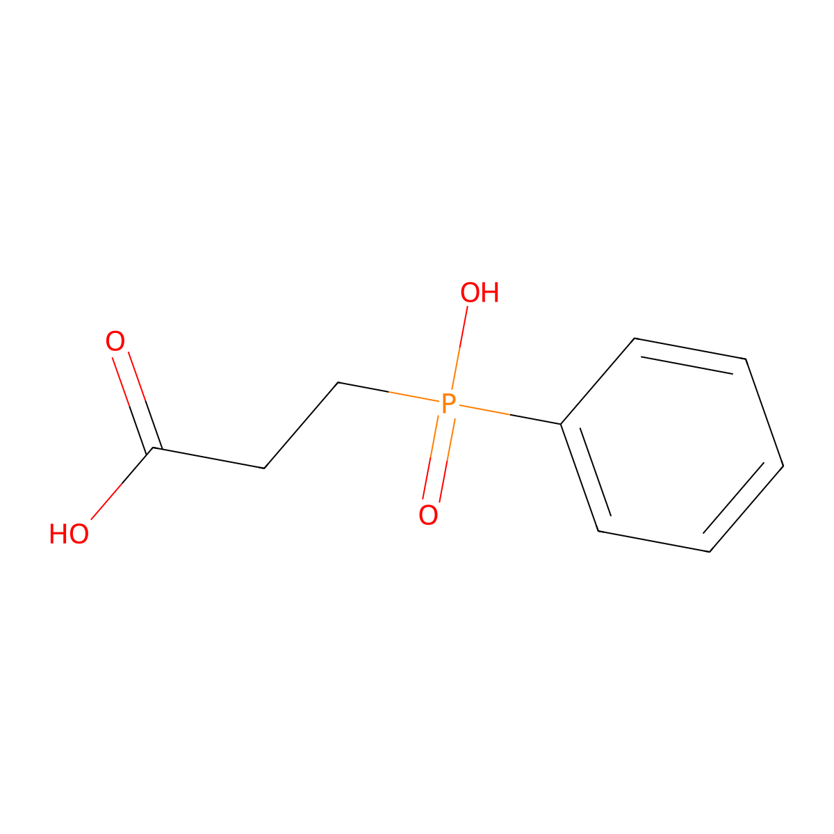 3-(Hydroxyphenylphosphinyl)propanoic acid molecular structure, CAS 14657-64-8