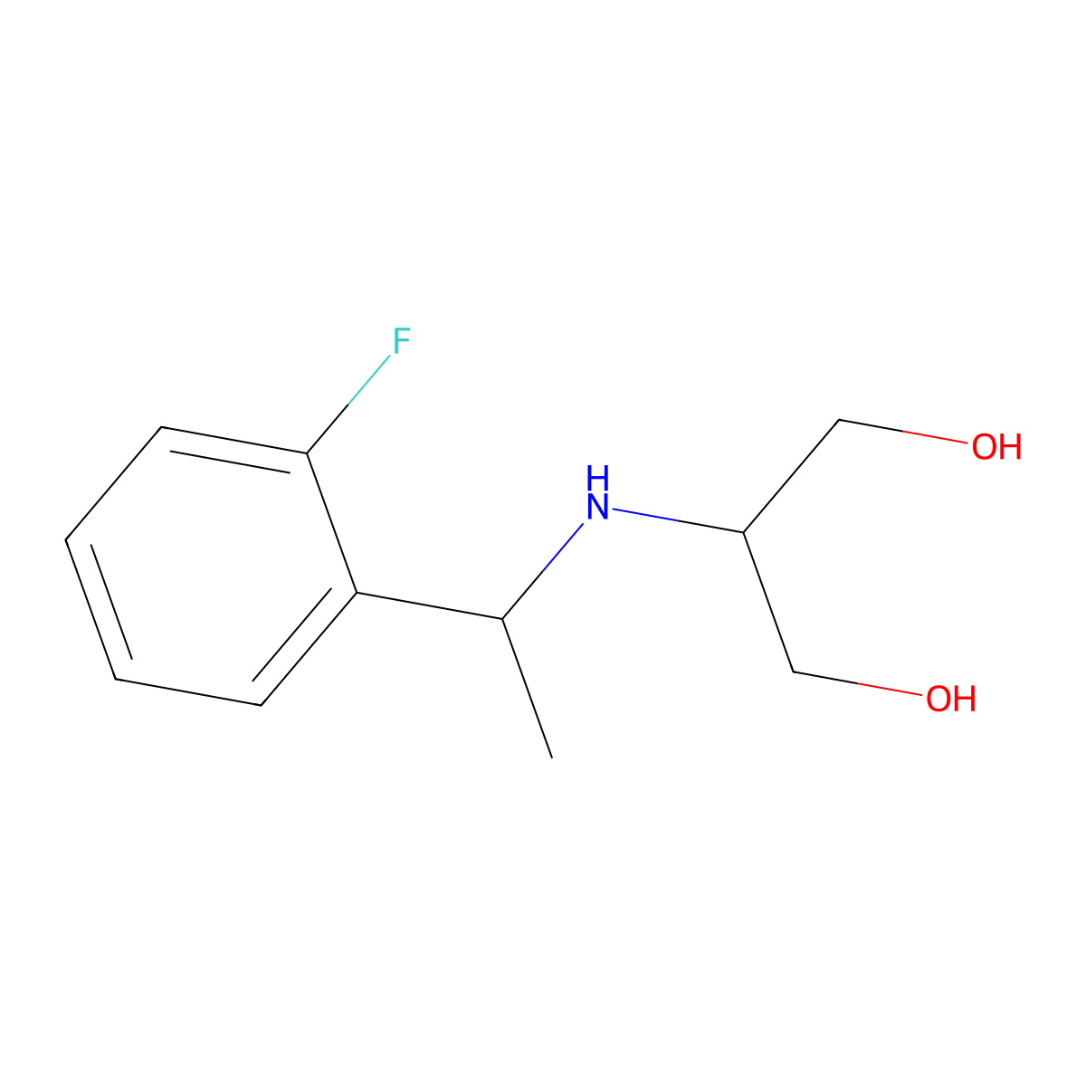 2-{[1-(2-Fluorophenyl)ethyl]amino}propane-1,3-diol molecular structure, CAS 1465735-46-9