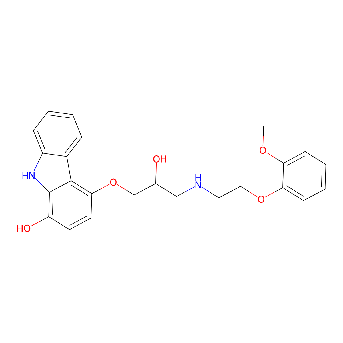 1-Hydroxycarvedilol molecular structure, CAS 146574-41-6