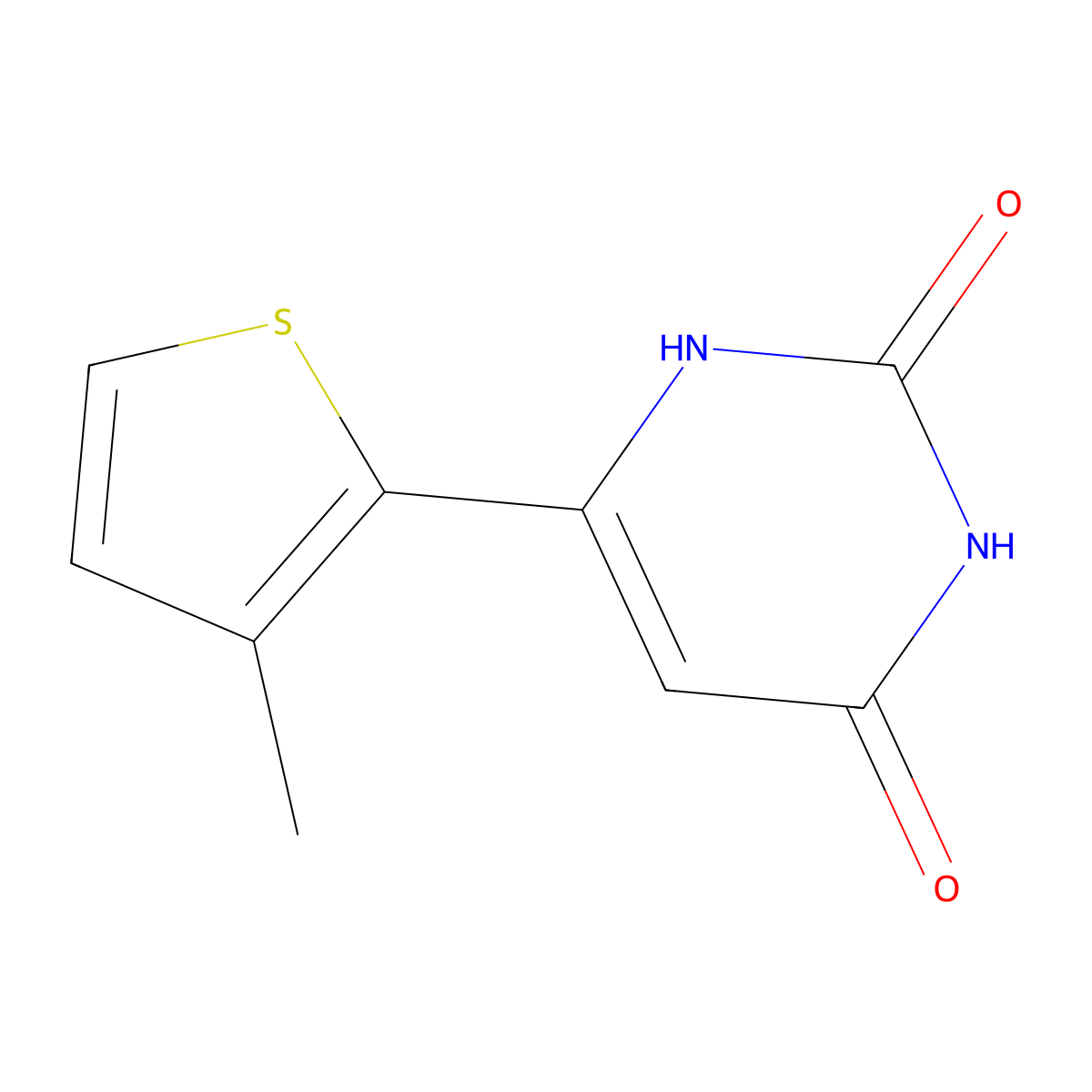 6-(3-Methylthiophen-2-yl)pyrimidine-2,4-diol molecular structure, CAS 1465741-17-6