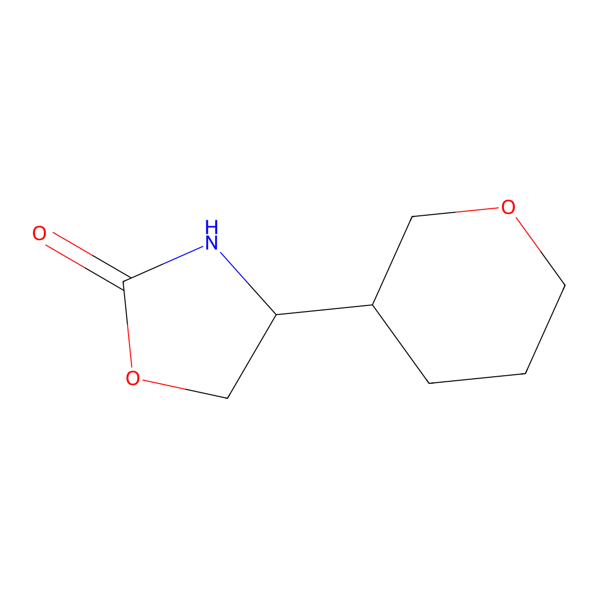 4-(Oxan-3-yl)-1,3-oxazolidin-2-one molecular structure, CAS 1465745-27-0