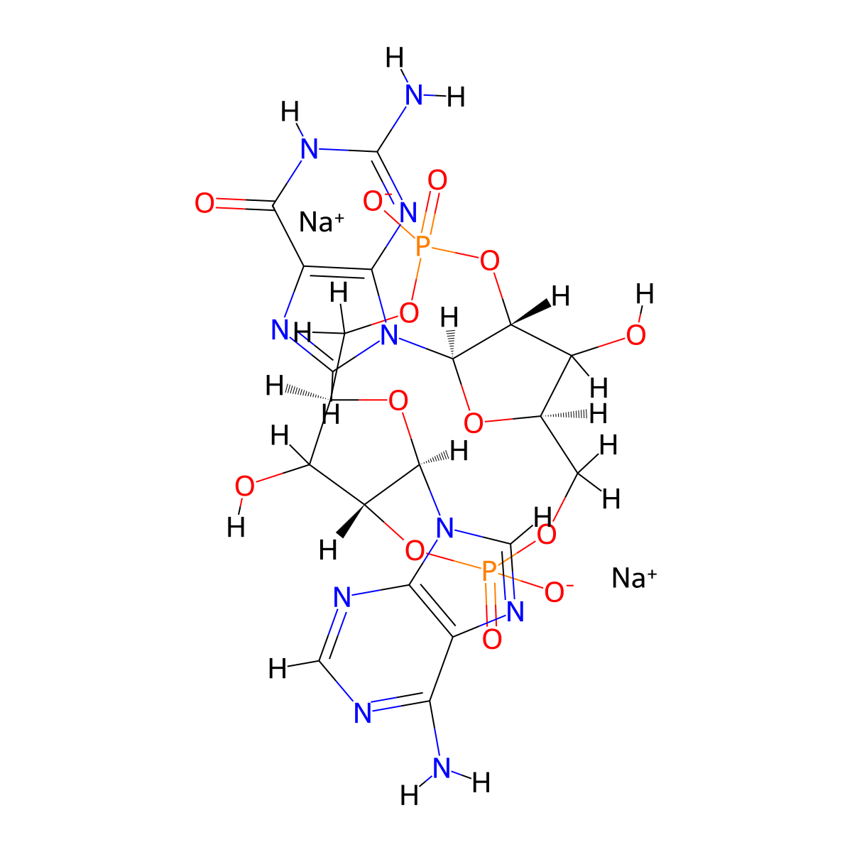 2'2'-cGAMP (sodium salt) molecular structure, CAS 1465774-27-9