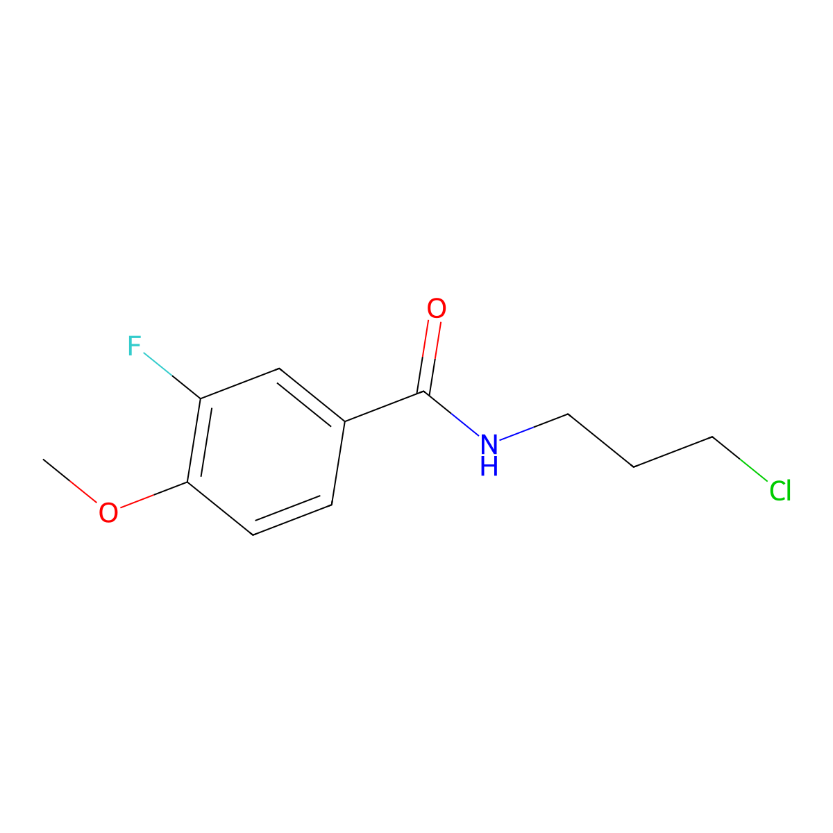 N-(3-chloropropyl)-3-fluoro-4-methoxybenzamide molecular structure, CAS 1465776-53-7