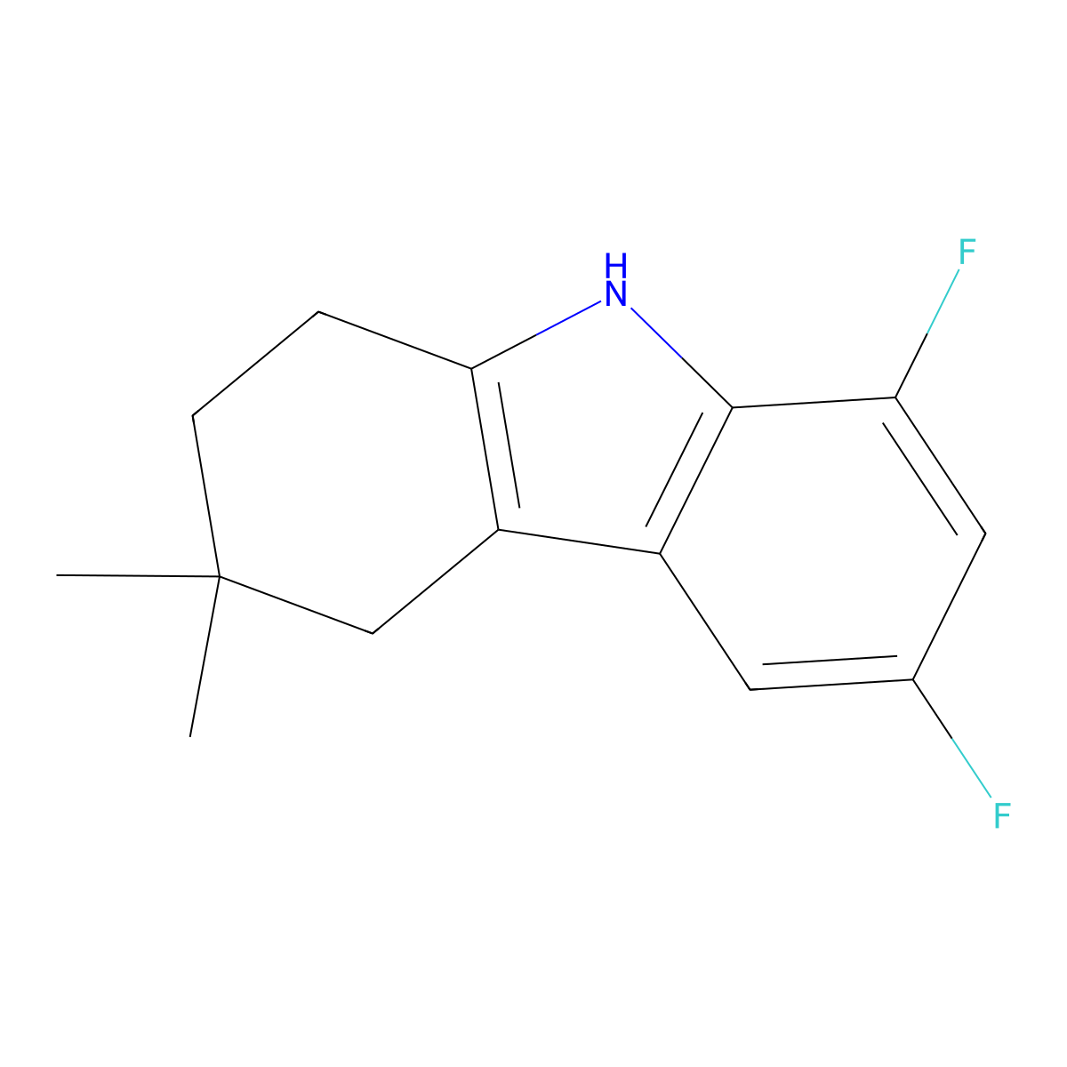 6,8-Difluoro-3,3-dimethyl-2,3,4,9-tetrahydro-1h-carbazole molecular structure, CAS 1465786-08-6
