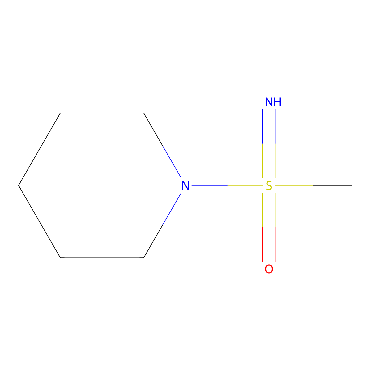 Imino(methyl)(piperidin-1-yl)-lambda6-sulfanone molecular structure, CAS 146581-35-3