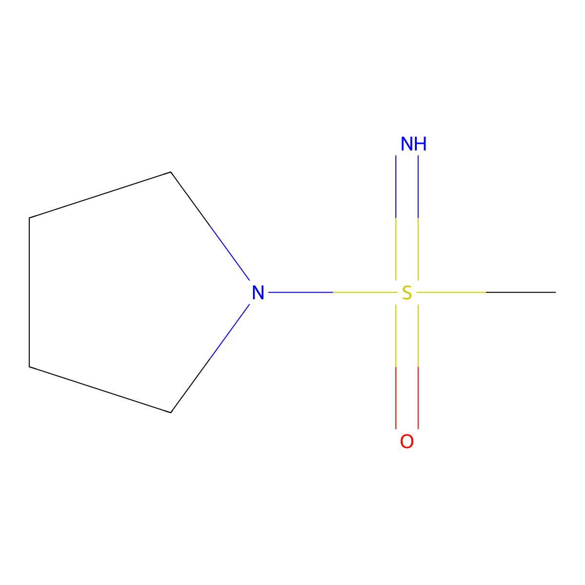 Imino(methyl)(pyrrolidin-1-yl)-lambda6-sulfanone molecular structure, CAS 146581-36-4
