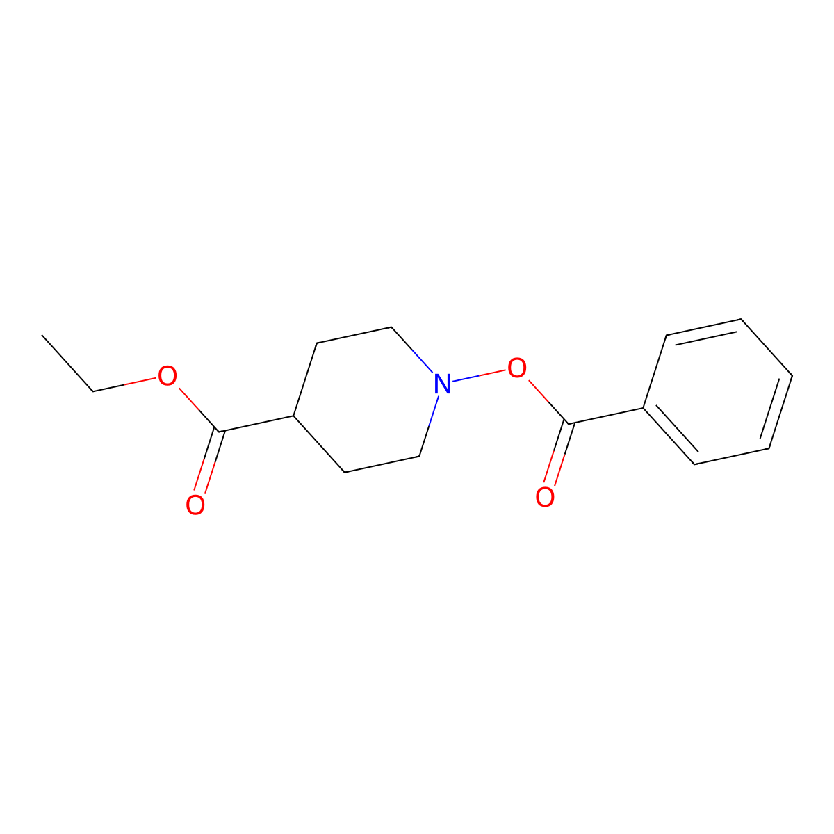 Ethyl 1-(benzoyloxy)piperidine-4-carboxylate molecular structure, CAS 1465827-63-7