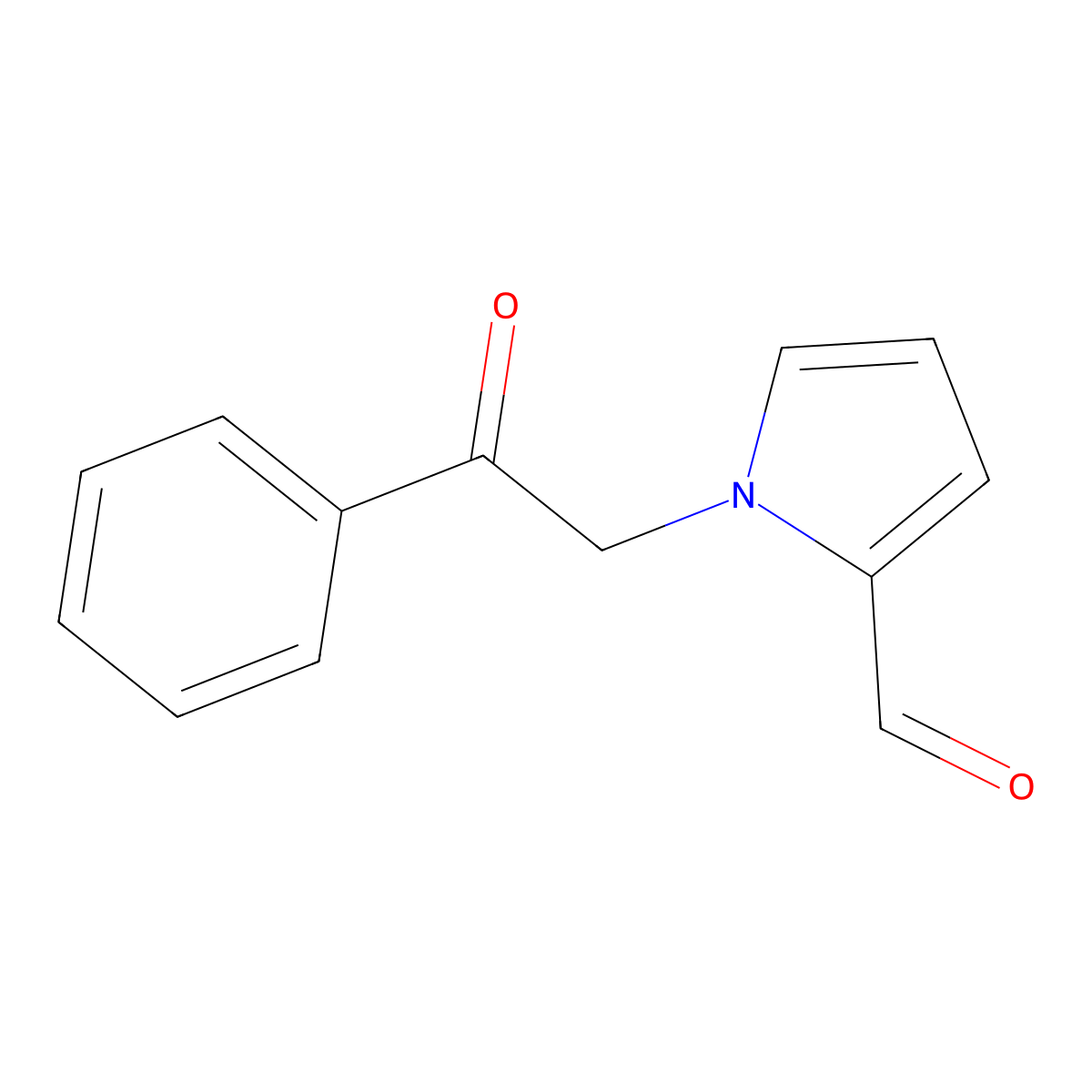 1-(2-Oxo-2-phenylethyl)-1H-pyrrole-2-carbaldehyde molecular structure, CAS 1465885-15-7