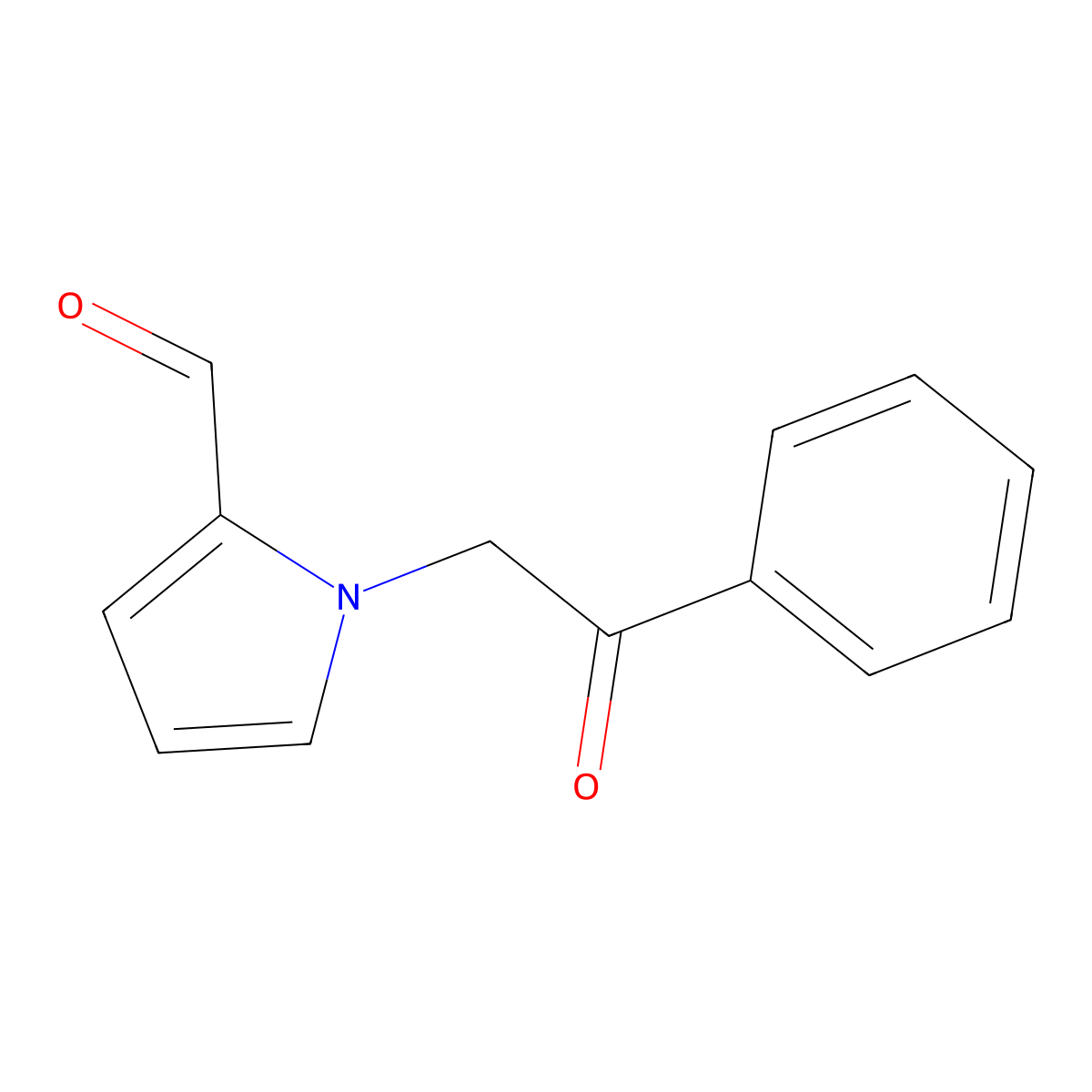 1-(2-Oxo-2-phenylethyl)-1H-pyrrole-2-carbaldehyde molecular structure, CAS 1465885-15-7