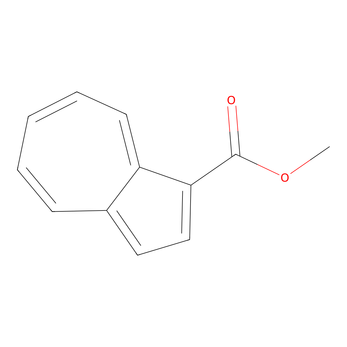 Methyl azulene-1-carboxylate molecular structure, CAS 14659-03-1